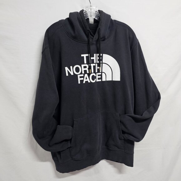 The North Face Mens Hoodie Size XL Black Distressed - Picture 3 of 10
